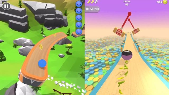 🔵 🟣 Sky Rolling Ball 3D Vs Action Balls Gyrosphere Race Speedrun Android iOS Gameplay 4K 1 смотреть онлайн
