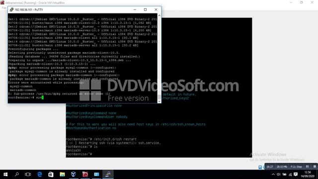 Konfigurasi SSH Server dan DATABASE Server di debian 10 смотреть онлайн