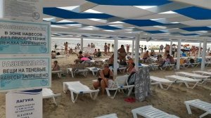 #Анапа. Обзор моря и пляжа Лазурный берег в Анапе 5 июля 2024.