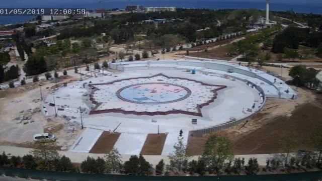 Парк Победы. Строительство фонтана..01 мая 2019 года