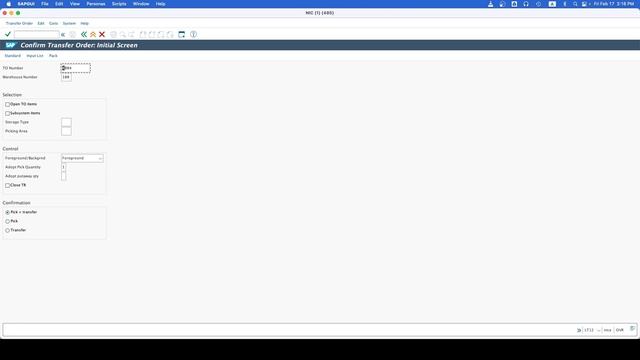 SAP | Quality Management (QM) | Step 16: Confirm Transfer Order II | Mac OS смотреть онлайн