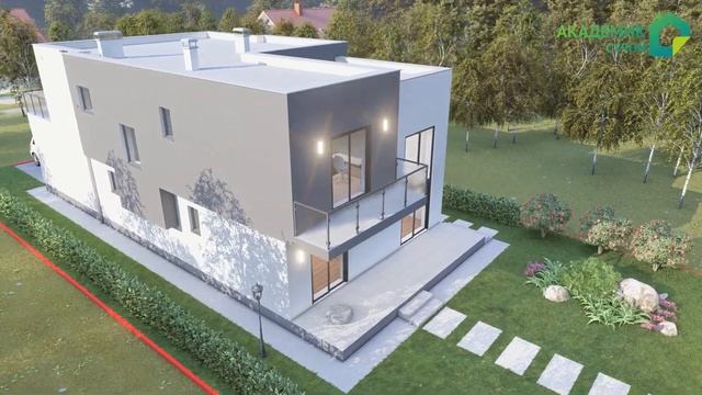 Проект двухэтажного дома в поселении Рязанское, деревня Сальково 🏡#строительство #архитектура #дом