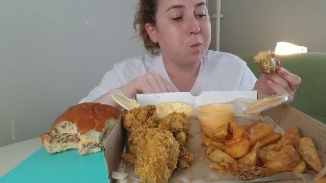 МУКБАНГ АСМР КРЫЛЬЯ СОУС КАРТОШКА  | MUKBANG ASMR 먹방 Eatingshow