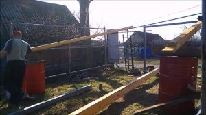 как поднять брус одному.