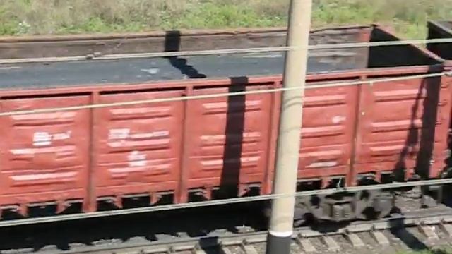 ВЛ8+ЧМЭ3+состав из полувагонов с углем