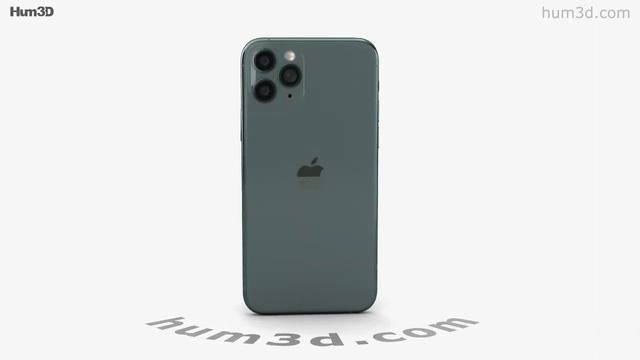 Apple iPhone 11 Pro Max Midnight Green 3D model by 3DModels.org смотреть онлайн