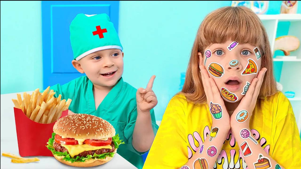 Diana And Roma Learn Good Habits And Healthy Eating