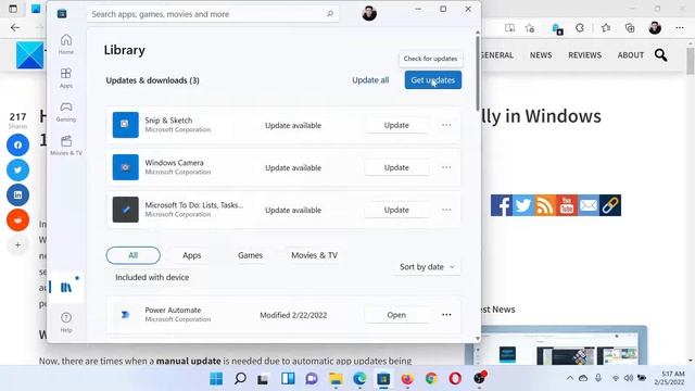 How to check for Windows Store App updates manually in Windows 11/10 смотреть онлайн