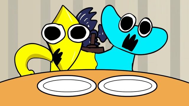 CYAN and YELLOW WANT TO BE FREE! // Rainbow Friends Chapter 2 Animation смотреть онлайн