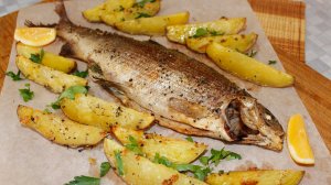Хариус запечённый с картошкой