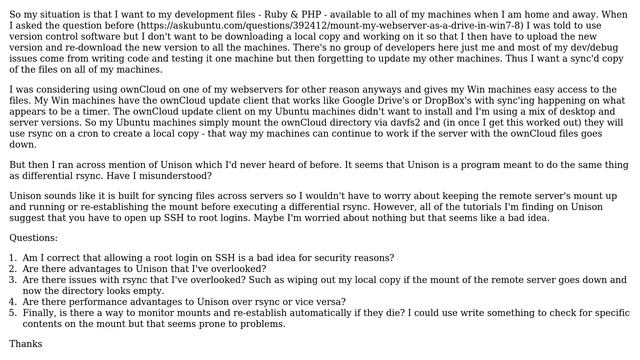 Ubuntu: Unison vs Rsync + Mounted Remot Drive смотреть онлайн