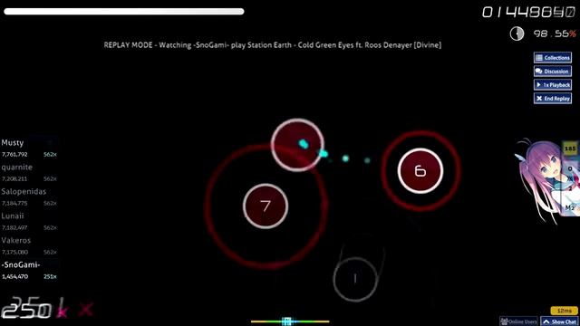 ~Osu~ Cold green eyes [Divine] 98.82% 160pp смотреть онлайн