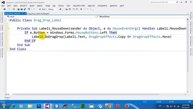 How to Drag and drop operation between Labels in VB NET 2012 смотреть онлайн