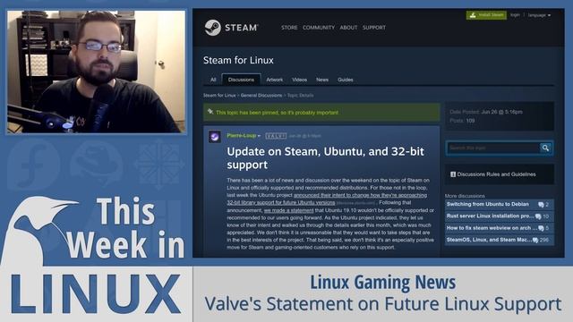 Raspberry Pi 4, Ubuntu Keeps 32bit Libs, Steam Summer Sale, Firefox, Kodi | This Week in Linux 72 смотреть онлайн