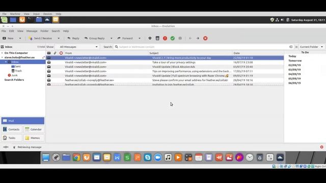 Feather Information Linux Mint Workstation Email смотреть онлайн
