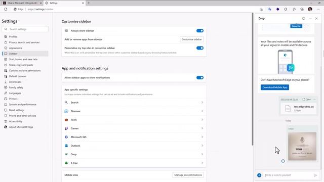 Chia sẻ dữ liệu đa nền tảng với Edge Drop trên trình duyệt Edge #tutshubchannel