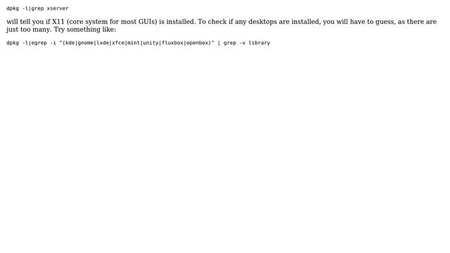 Unix & Linux: How to check from terminal if any GUI installed in UBUNTU? (3 Solutions!!) смотреть онлайн