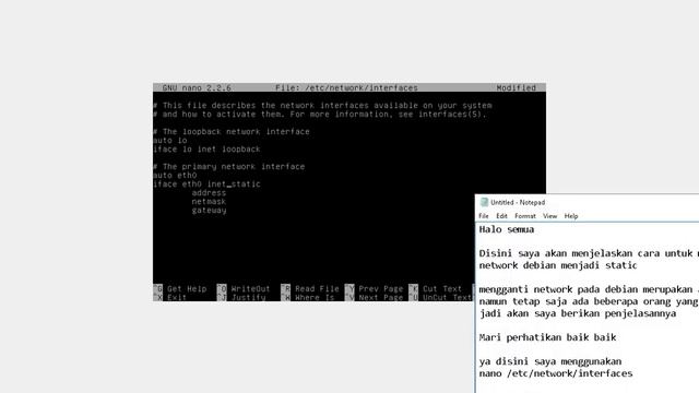 Konfigurasi IP Debian 7 смотреть онлайн