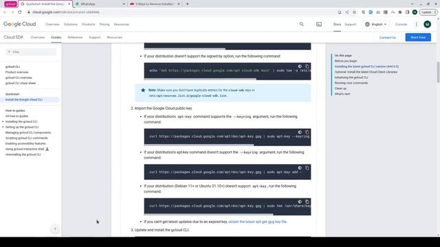 Installing Google Cloud CLI on Ubuntu смотреть онлайн