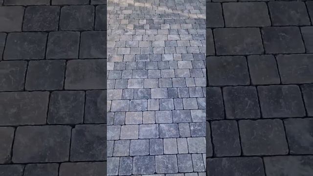 Мощение брусчатки и сопутствующие работы в Московской области #landscape #construction #москва