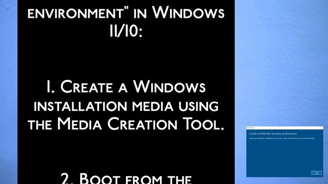 Fix We Could Not Find The Recovery Environment in Windows 11/10 (EASY) смотреть онлайн