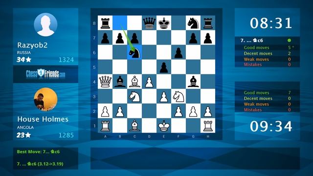 Chess Game Analysis: House Holmes - Razyob2 : 1-0 (By ChessFriends.com) смотреть онлайн