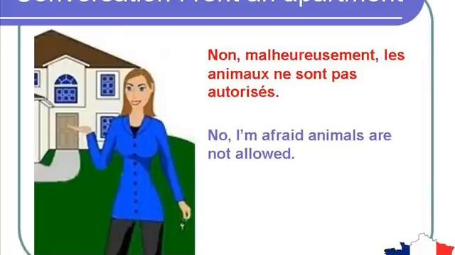French Lesson 61 - Rent an apartment or a house - Formal Dialogue Conversation + English subtitles смотреть онлайн