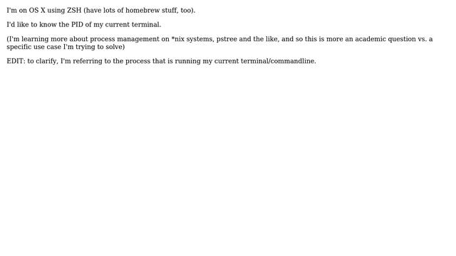 Where can I find my (current shell process') PID? смотреть онлайн