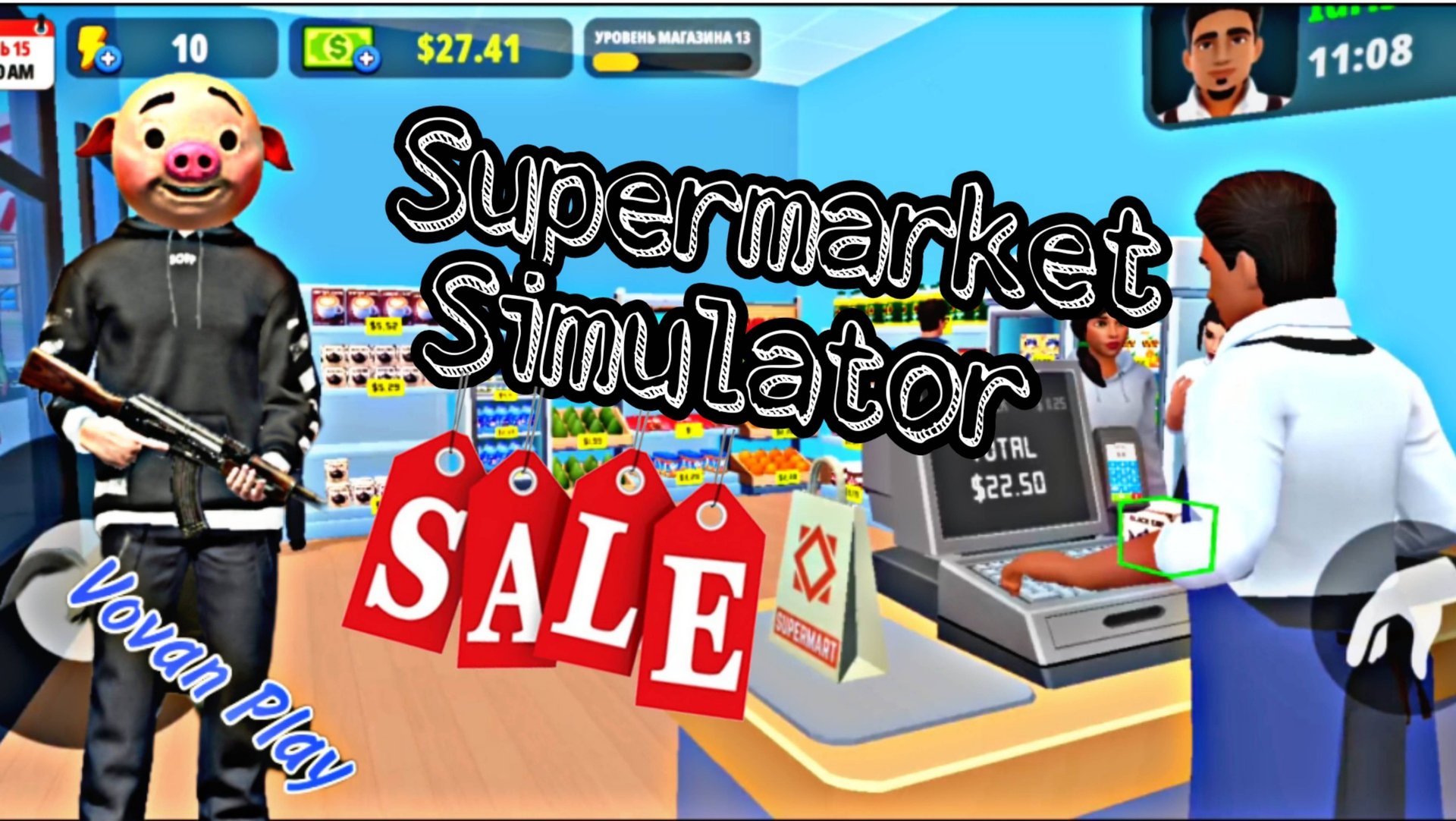 Supermarket Simulator - БОЛЬШАЯ РАСПРОДАЖА - ТОП ИГРА НА ANDROID смотреть онлайн