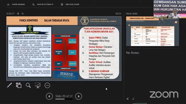 ARAHAN INSPEKTUR JENDERAL KEMENKUMHAM "IMPLEMENTASI PARADIGMA BARU DALAM INTERNAL AUDIT" смотреть онлайн