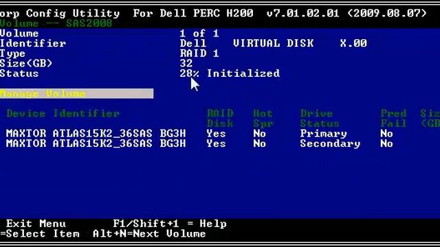 DELL H200 set raid1 Ctrl-C смотреть онлайн