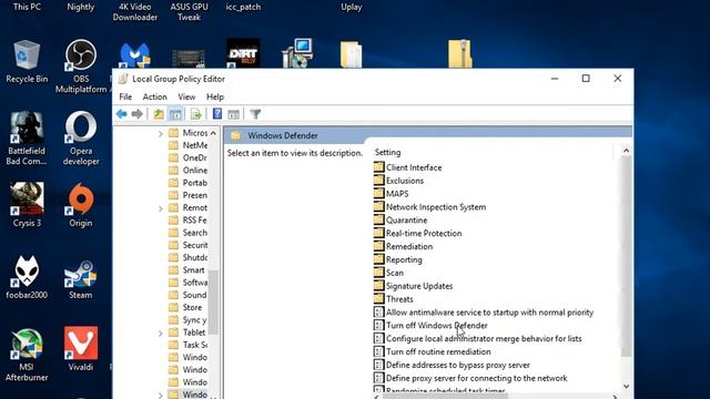 Windows 10 - How to permanently disable Windows Defender смотреть онлайн