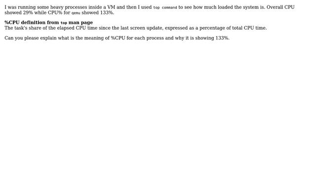 Ubuntu: Whats the meaning of CPU% for each process in top command? смотреть онлайн