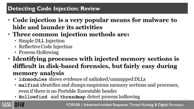 3.6 Code Injection Rootkits and Extraction смотреть онлайн