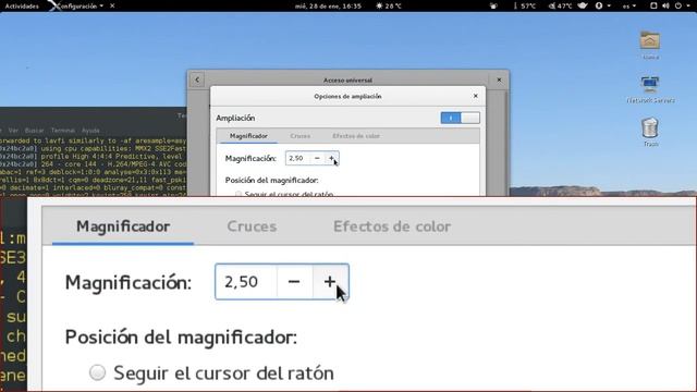 Función Ampliación en Acceso Universal de Gnome 3.14 #Debian 8 смотреть онлайн