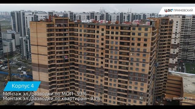 Аэросъёмка. ЖК Приневский, декабрь 2019. смотреть онлайн