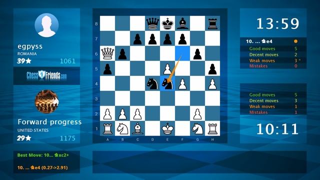 Chess Game Analysis: Forward progress - egpyss : 1-0 (By ChessFriends.com) смотреть онлайн