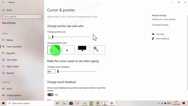 Windows 10 Home : How to change mouse pointer color смотреть онлайн