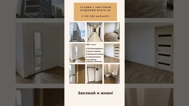 Студия с чистовой отделкой в Санкт - Петербурге. смотреть онлайн