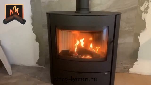 Металлический камин-печь NAVIA (Romotop) с дымоходом Феникс для отопления дома, в городе Чехов