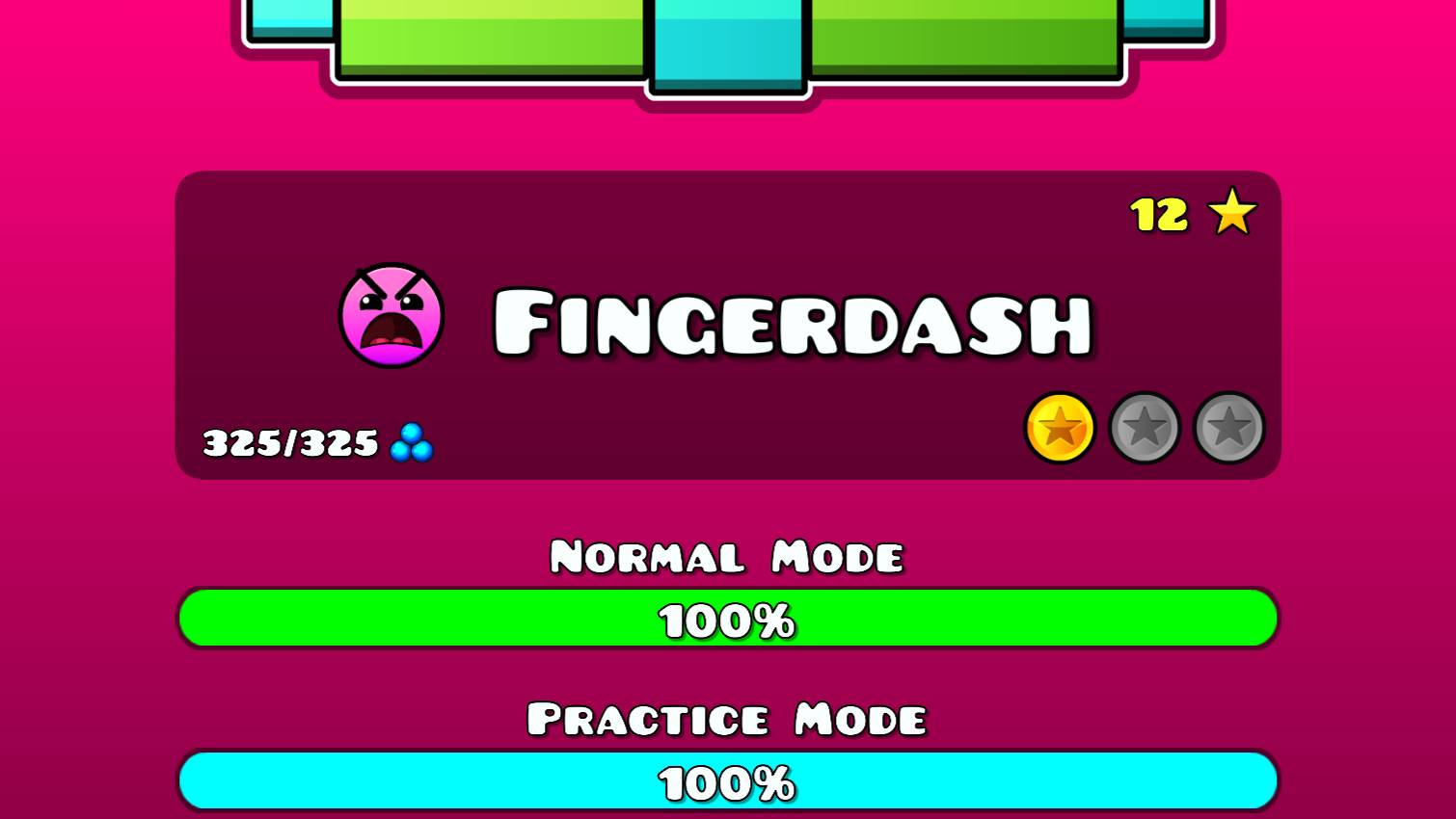 Прохождение Уровня в Geometry Dash "Fingerdash" смотреть онлайн