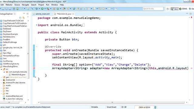 Adding a menu based dialog in android app смотреть онлайн