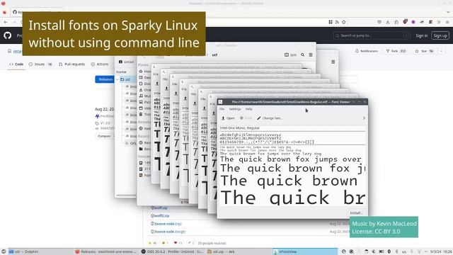 Installing fonts on Sparky Linux without using command line смотреть онлайн