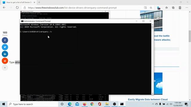 How to get a list of all Device Drivers using Command Prompt смотреть онлайн