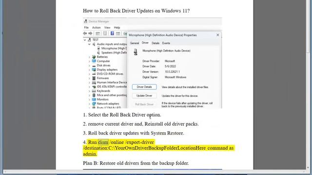 Roll Back Driver Updates on Windows 11 смотреть онлайн