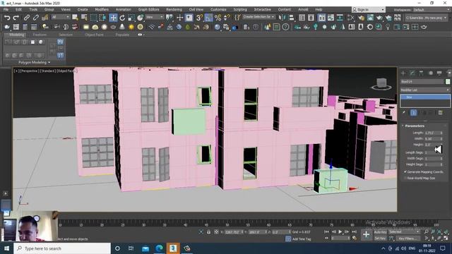 3DsMax Tutorials, Learn 3D Modeling an Exterior using AutoCad Plan from Scratch in 3Dsmax. Part 9 смотреть онлайн