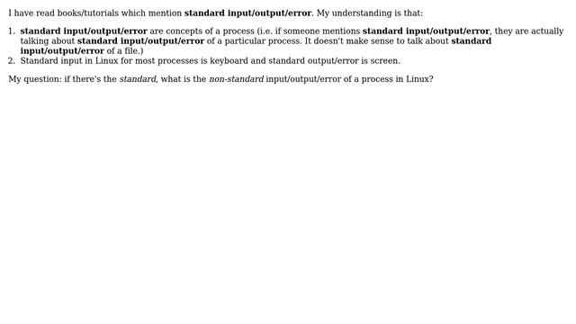 Unix & Linux: What is non-standard input/output/error смотреть онлайн
