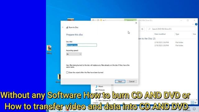 How to burn DVD/CD without software in Windows 10/11 | Burn DVD without any software смотреть онлайн