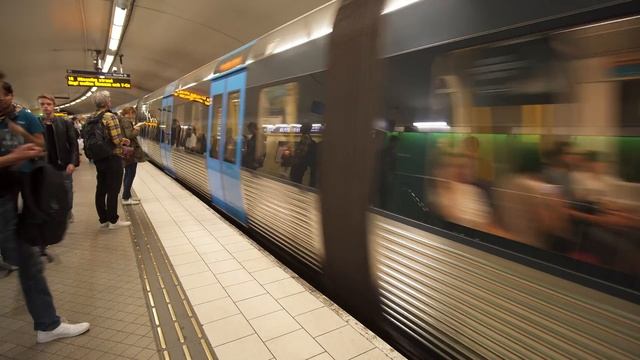 Sweden, Stockholm, Fridhemsplan, 2X elevator, subway ride to Thorildsplan смотреть онлайн