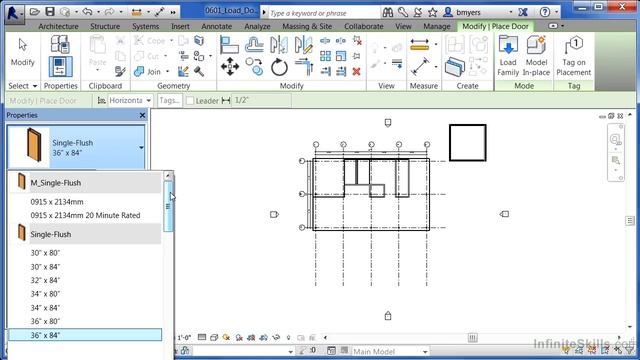 Autodesk Revit Architecture 2014 Tutorial | Load Door And Windows смотреть онлайн